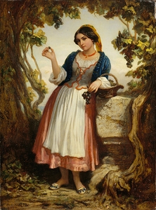 An Italian Peasant Girl [circa 1848] by Dominique Louis Papety [1815–1849]